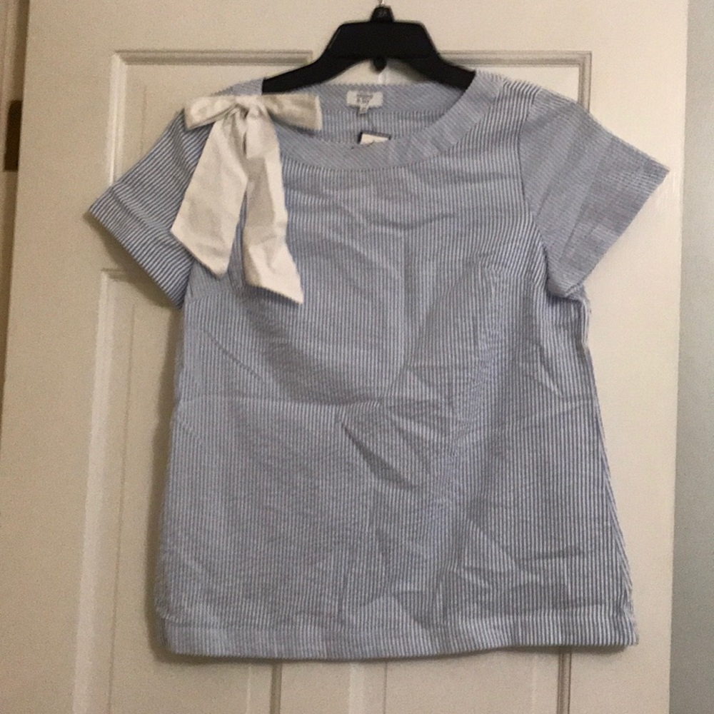 Crown & Ivy Seersucker Blouse